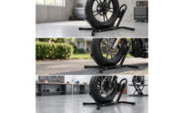 Heavy-Duty Motorcycle Parking Stand Cylindrical Motorcycle Stand with Cradle Universal Powder-Coated for Workshop