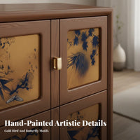Chinese Design Accent Cabinet Multi-Functional Modular Cube Cabinet Multifunctional Storage Sideboard for Homeowners, Adults, Study, Entryway, Hallway