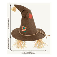 Halloween Witch Hat Cosplay Pointy Straw Witch Hat Festive