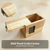 Pet Memorial Cremains Box Pet Cremains Box Two-Tone Wood Grain Smooth Finish