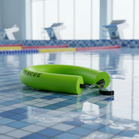 Non-Inflatable Lifeguard Rescue Tube Solid Foam Swimming Rescue Tube with Clip Heavy Duty High-Visibility for Beaches