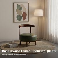 Round rotate Stool with supportrest 360° Mobility Small Seating Low silhouette Design