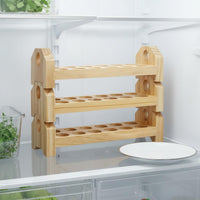 Wooden Egg Rack Anti-Drop Design Wooden Egg Holder Large Capacity for Refrigerator, Pantry
