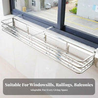 Hanging Railing Planter Space-Saving Flower Pot Shelf Easy Installation for Deck