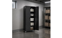 Metal Storage Cabinet Lockable Casters Rolling Storage Cabinet Removable Shelves Household Organizer for Office, Home