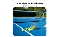 No Bending Required Telescopic Ball Retriever Adjustable Height Tennis Ball Picker Upper Portable for Gardeners, Hard Court, Lawn, Orchard