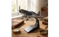 Static F4U-1 Corsair Model Highly Detailed F4U Corsair Model Authentic Diecast Fighter Jet Premium for Office Decor