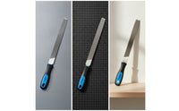 8-Inch Flat Hand File Textured Metal File with Ergonomic Handle Contoured Tool Anti-Slip for DIYers, Mechanics, Workshop, Garage, Bike Maintenance