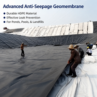 HDPE Geomembrane Pond Liner 6m x 50m, Flexible Waterproof Liner for Water Garden & Aquatic Ponds, Puncture Resistant Containment