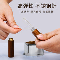 Coffee Distribution Needle with Wooden Handle