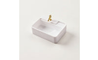 1:12 Scale Miniature Bathroom Sink Compact Dollhouse Sink Sturdy Furniture Farmhouse-Style for DIY Hobbyists