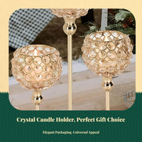 Crystal Candle Holder French Style Glass Tealight Decor