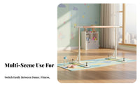Non-Slip Suction Cups Adjustable Height Ballet Barre Stable Base Freestanding Ballet Barre Easy Assembly Freestanding Dance Bar Heavy Duty for Children, Dancers, Adults