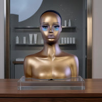 Female Mannequin Head Pvc Mannequin Head with Shoulders Makeup Hairpiece Display for Hairdressers, Studios