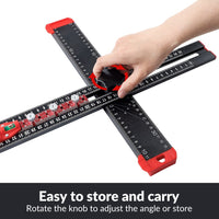 T-Square Multifunctional Aluminum Alloy Hole Positioning Ruler