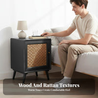 Rattan Drawer Nightstand Modern Minimalist design Household Furniture for Bedroom