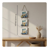Triple Hanging Photo Frame Mediterranean Aesthetic Coastal Theme Wall Decor