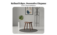 Artisan-Made Walnut Bench Solid Wood Construction Wooden Stool Versatile Use