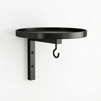Metal Wall-Mounted Bird Bath Feeder with Hook for Outdoor Garden Patio Decoration