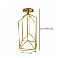 Iron Art Candle Holder Romantic Atmosphere Nordic Candlestick Minimalist Geometric Metal Candlestick for Candlelight Dinner, Living Room