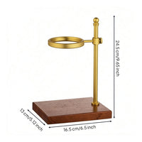 Dripper Holder Stand Wooden Coffee Filter Holder Stand Coffee Brewing Rack Coffee Accessory Solid Wood Circular Loop Suitable for Household Barista Daily Brewing