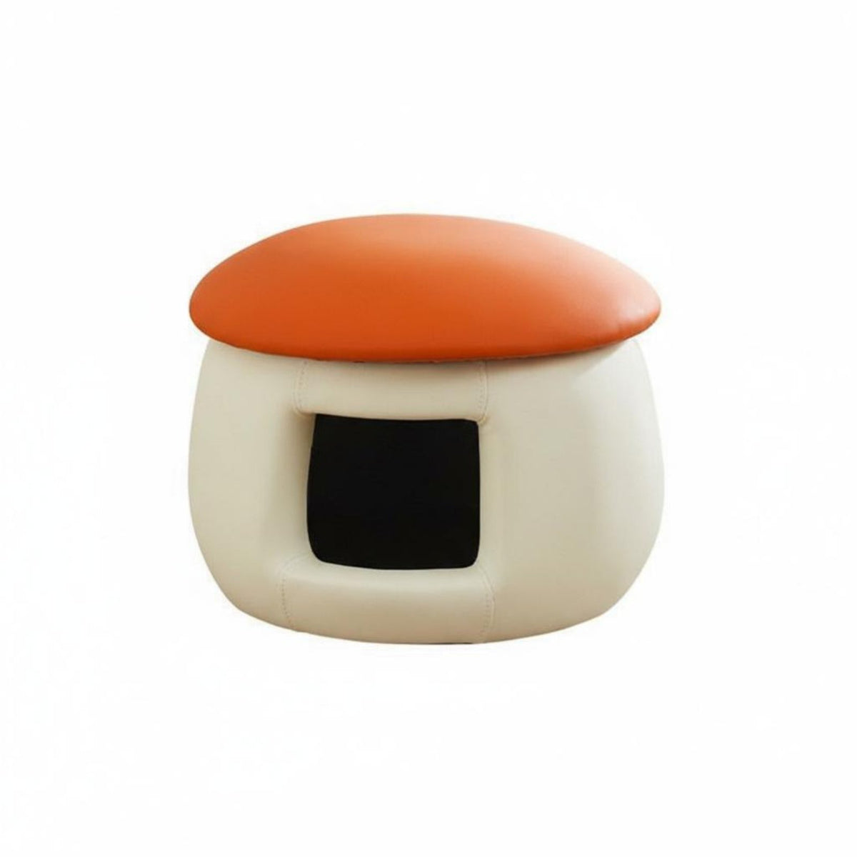 Mushroom-Shaped Cat House Stool Space-Saving Enclosed Pet Retreat Double-functionPurpose Design Cute Shape for Felines