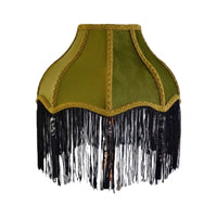 Fringed Lampshade Vintage Tapered Lampshade Retro for Living Room