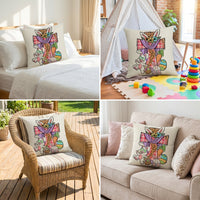 Easter Pillow Cover Single-Sided Print Cartoon Bunny Pillow Cover Easter Decoration for Home, Living Room, Bedroom