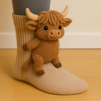 Animal Socks Christmas Knitted Floor Socks, Warm, Cute, Autumn/Winter