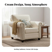 American Design 3-Seater Sofa Soft Upholstery Living Room Furniture Set Classic Design Solid Wood Leg Sofa for Homeowners, Families, Lounge Area, Home