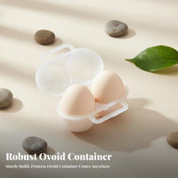 6-ovoid food holder excursion Case Shockproof Household Storage With Lid for Outdoor, Home Cooks