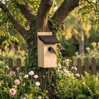 Wooden Birdhouse Small Entrance Garden Decor Vintage Look for Outdoor