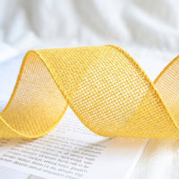 5cm Decorative Ribbon Decorative Faux Linen Ribbon for Easter, Flower Bouquet, Gift Wrapping, Wedding Party Crafts, Holiday Decoration
