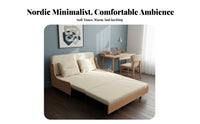 double-purposeUse Pull-extendable Sofa Bed Space-Saving Design Pull-extendable Sleeper Loveseat Adjustable rearrest transformable Couch Side Storage Pocket for Apartment Dwellers, Students, Homeowners, Small Spaces, Living Room, Home Office
