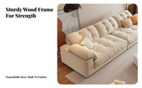 Linear Soft-Seat Sofa Luxurious Comfort Couch Easy to Clean Household Furniture for Families, Homeowners, Living Room, Small Areas, Lounge Area