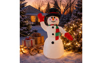 Inflatable Snowman with Top Hat Giant Christmas Inflatable Snowman Yard Decoration Freestanding Outdoor for Garden, Storefront