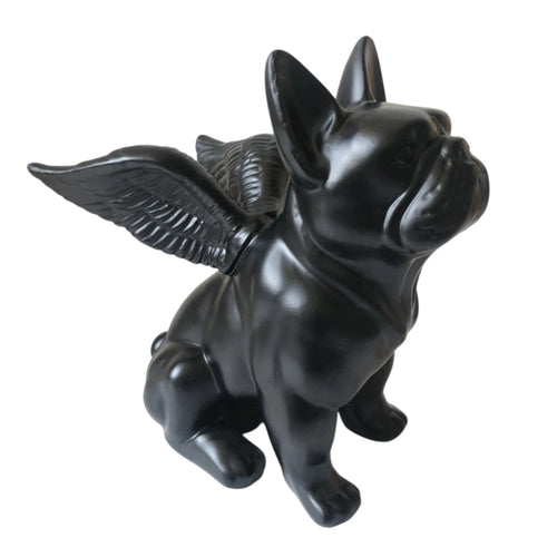 Dog Angel Figurine Sculpted Dog Figurine with Wings Sturdy for Bedroom, Shelf
