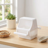 Bird Feeder and Water Cup with Lid, Bird Food Dispenser for Parrot and Budgie, Hanging Bowl with Hook for Cockatiel Cage Mounting
