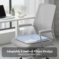 Breathable Cooling Office Chair Pad Washable Cover Gel Seat Cushion Non-Slip Base for Wheelchair Users Women, Car, Home, Dorm Room