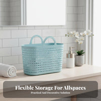 Handled Shower Tote With Handles Organizing Basket Easy to Clean for Under Sink