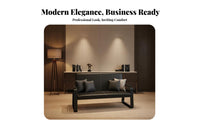 Long-Lasting Construction Modern Office Sofa Easy to Clean Upholstery Commercial Lobby Seating Iron Frame Waiting Room Bench for Visitors, Clients, Patients, Reception Area, Salon, Hospital, Airport