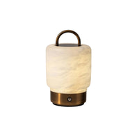 Marble Table Lamp with Handle Modern Accent Light Ambient for Desk, Cafe
