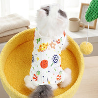 Cat Recovery Suit with Fasteners, Female Cat Spay Suit with Full Legs, Breathable Polyester Fiber Post Surgery Cat Clothes