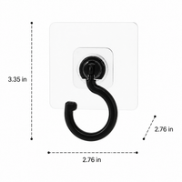 3M Hooks, Modern Individual Wall Hooks, Rotating Synthetic Material, for Kitchen Bathroom Hallway, 1-3kg Load