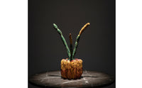 Pumpkin Figurine Distressed Ornament Sculptural for Living Room