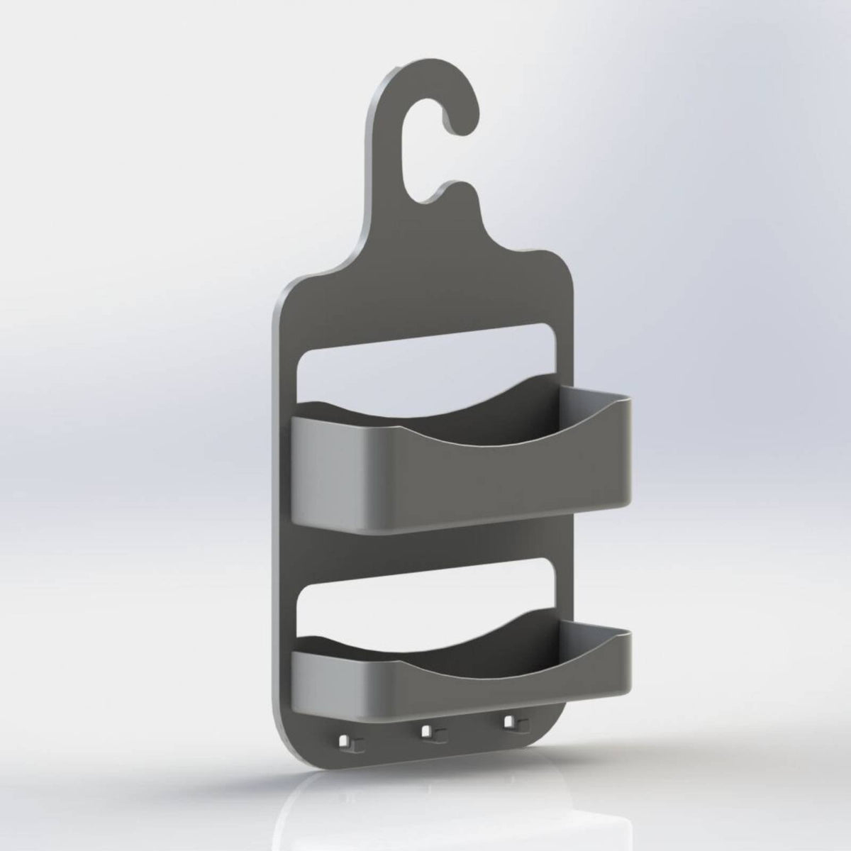 2-Tier Shower Holder Washroom Hanging Storage Rack Quick-Draining for Kitchen
