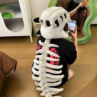 Dinosaur Skeleton Plush Hat for Teens and Adults