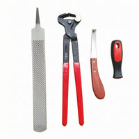 3 Pieces Farrier Hoof Trimming Tools Metal Head Horse Hoof Tool Kit Wood Handle