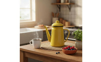 Enamel Coffee Pot Thickened Kitchenware Lid for Home