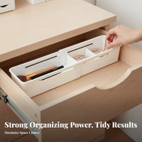 Expandable Drawer Organizer Space Saving Adjustable Drawer Divider Versatile Retractable Storage Box for Washroom, Bedroom, Kitchen